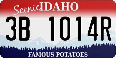 ID license plate 3B1014R