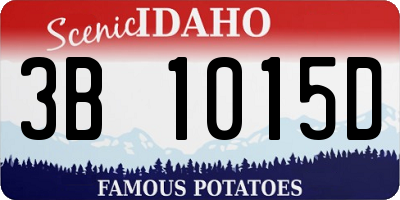ID license plate 3B1015D