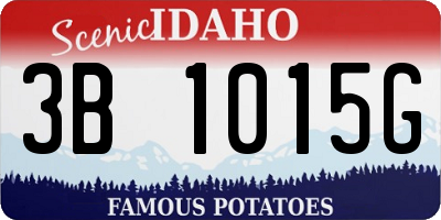 ID license plate 3B1015G
