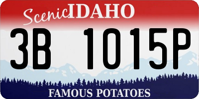 ID license plate 3B1015P