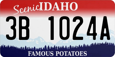 ID license plate 3B1024A