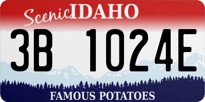 ID license plate 3B1024E