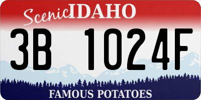 ID license plate 3B1024F