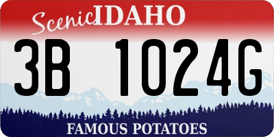 ID license plate 3B1024G