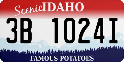 ID license plate 3B1024I