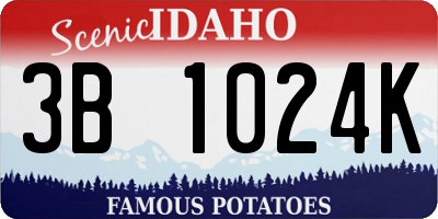 ID license plate 3B1024K