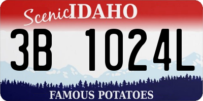 ID license plate 3B1024L