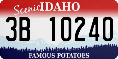 ID license plate 3B1024O