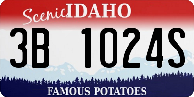 ID license plate 3B1024S