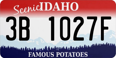 ID license plate 3B1027F
