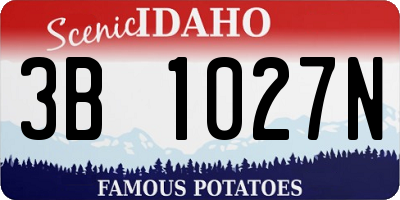 ID license plate 3B1027N