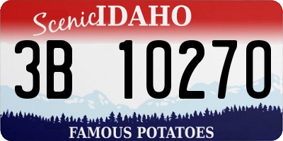 ID license plate 3B1027O