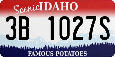 ID license plate 3B1027S