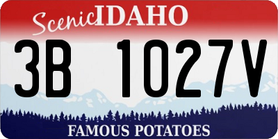 ID license plate 3B1027V