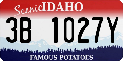 ID license plate 3B1027Y