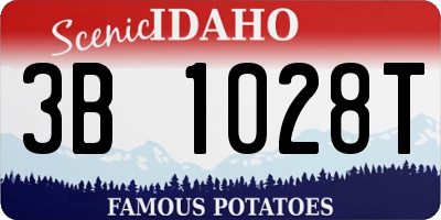 ID license plate 3B1028T