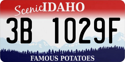 ID license plate 3B1029F