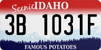 ID license plate 3B1031F