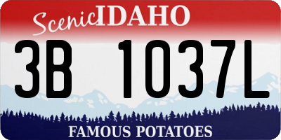 ID license plate 3B1037L