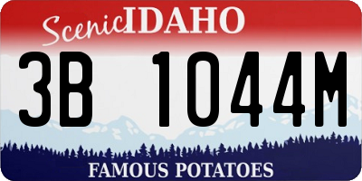 ID license plate 3B1044M