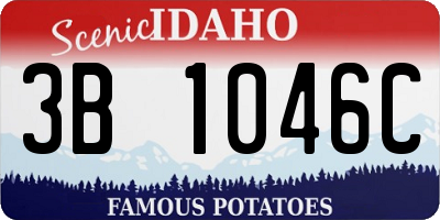 ID license plate 3B1046C