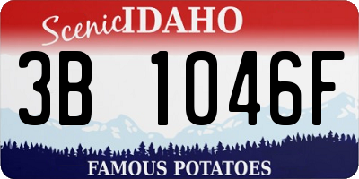 ID license plate 3B1046F