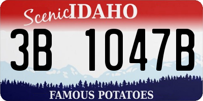 ID license plate 3B1047B