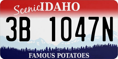 ID license plate 3B1047N