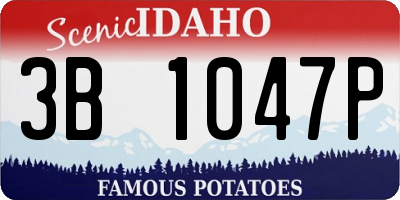 ID license plate 3B1047P