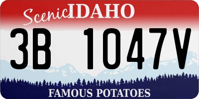 ID license plate 3B1047V