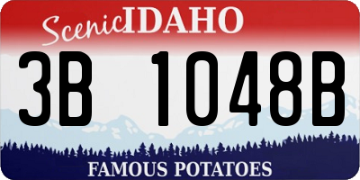 ID license plate 3B1048B