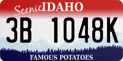 ID license plate 3B1048K