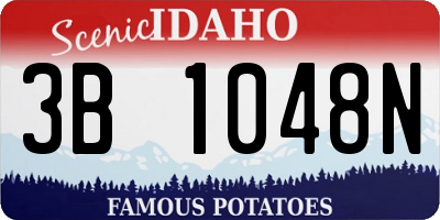 ID license plate 3B1048N