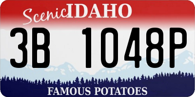 ID license plate 3B1048P