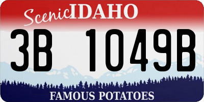 ID license plate 3B1049B