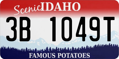 ID license plate 3B1049T
