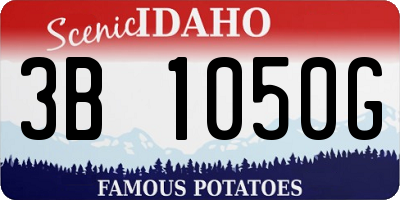 ID license plate 3B1050G