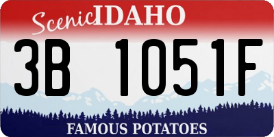 ID license plate 3B1051F