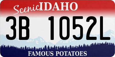 ID license plate 3B1052L