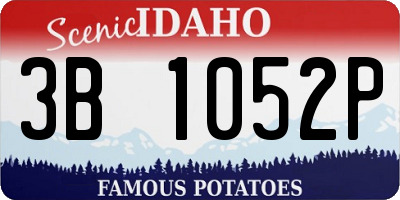 ID license plate 3B1052P