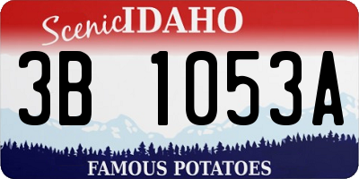ID license plate 3B1053A