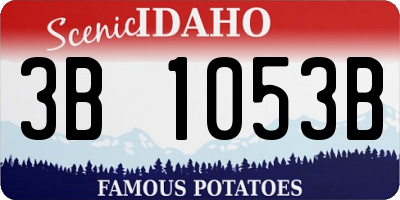 ID license plate 3B1053B