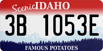 ID license plate 3B1053E