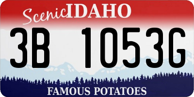 ID license plate 3B1053G