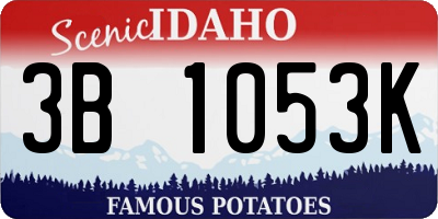ID license plate 3B1053K