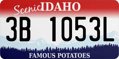 ID license plate 3B1053L
