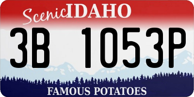 ID license plate 3B1053P