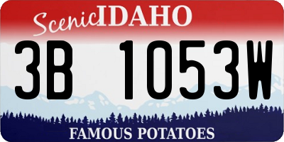 ID license plate 3B1053W