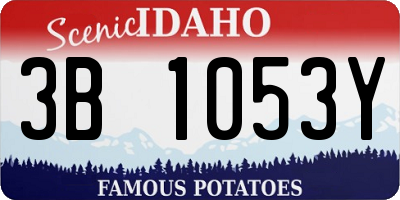 ID license plate 3B1053Y