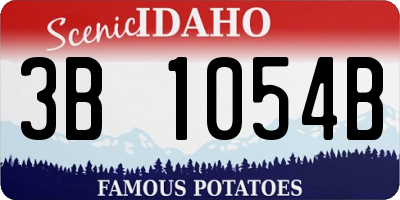 ID license plate 3B1054B